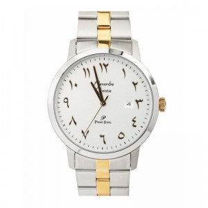 Alexandre Christie AC 1024 Silver Gold White Steel Man MDBTGSL